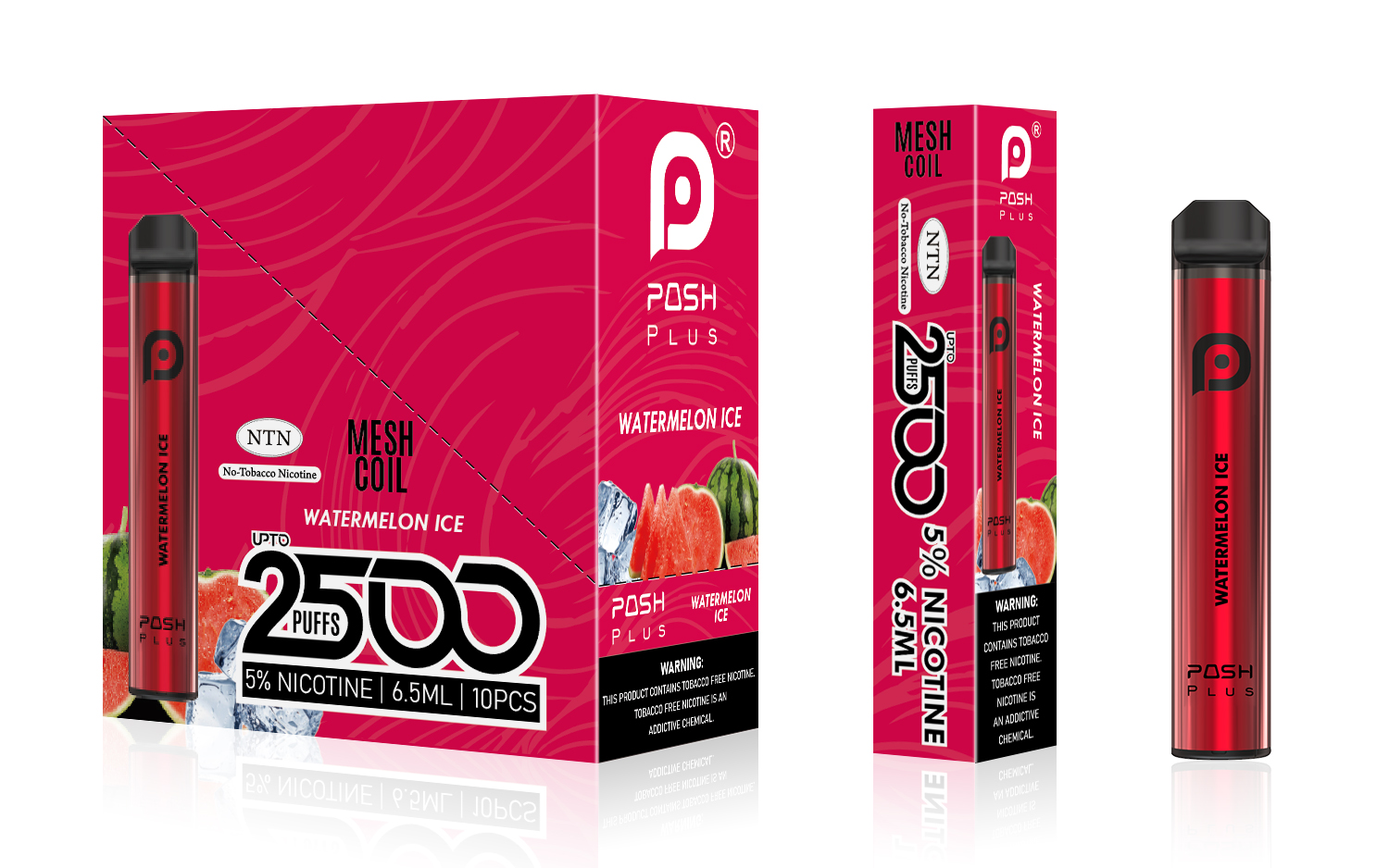 Posh Plus 2500 Watermelon Ice - 10 in 1n 