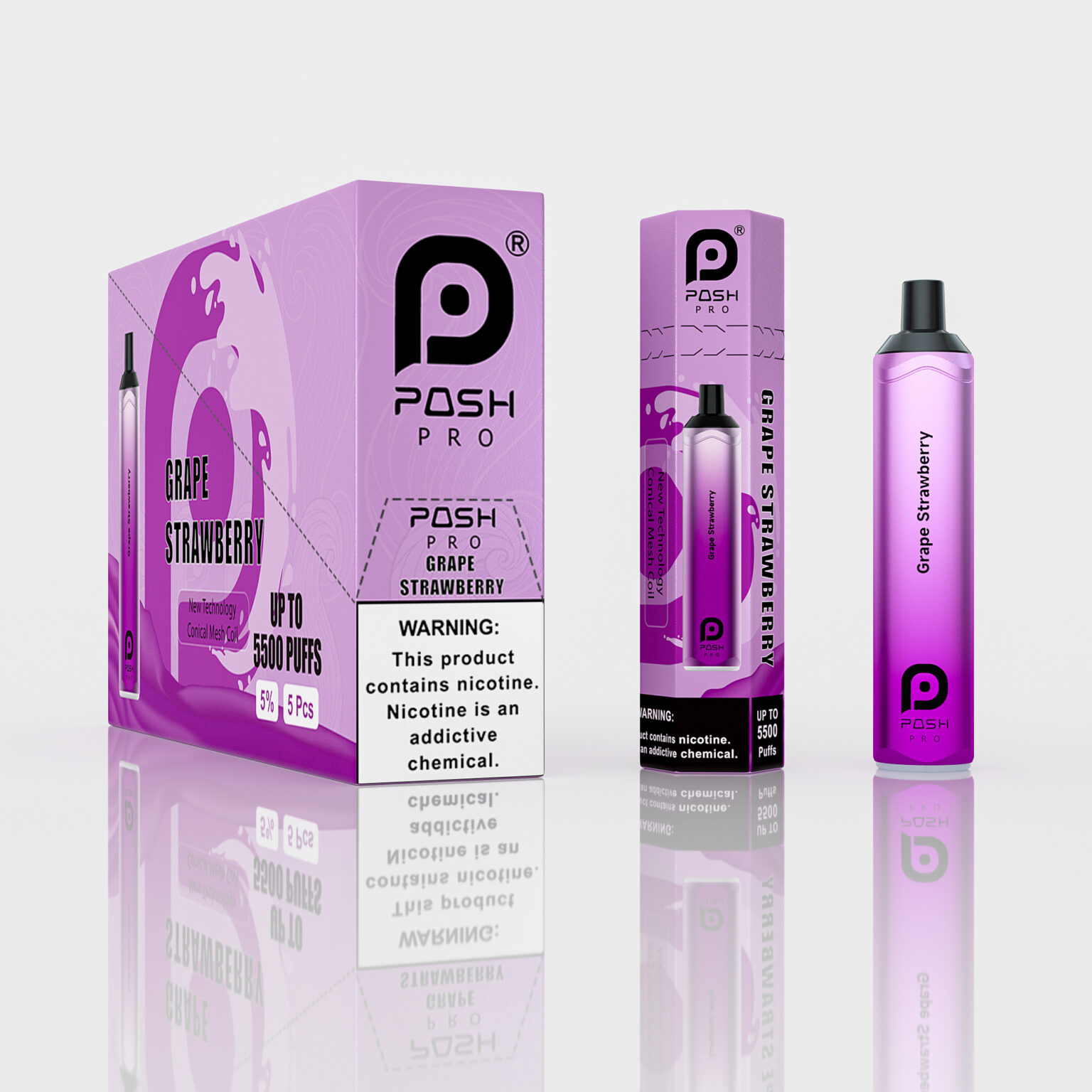 Posh Pro 5500 Grape Strawberry | Buy Vape Devices Online