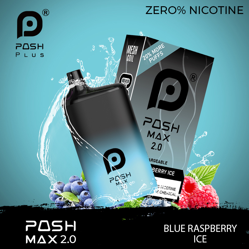 Posh MAX 2.0 Zero Nicotine Blue Raspberry Ice - 5 in 1