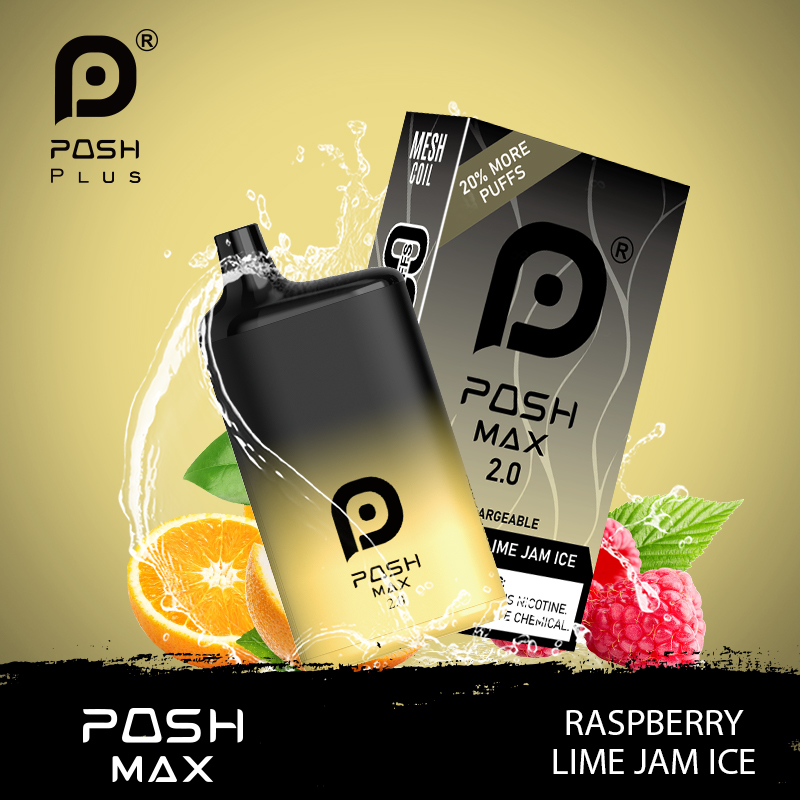 Posh MAX 2.0 Raspberry Lime Jam Ice – 5x1 – 70ML/Box