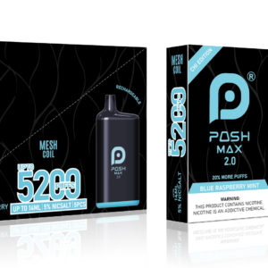 Posh Max 2.0 CHI Edition - Blue Raspberry Mint - Rechargeable Disposable Vape