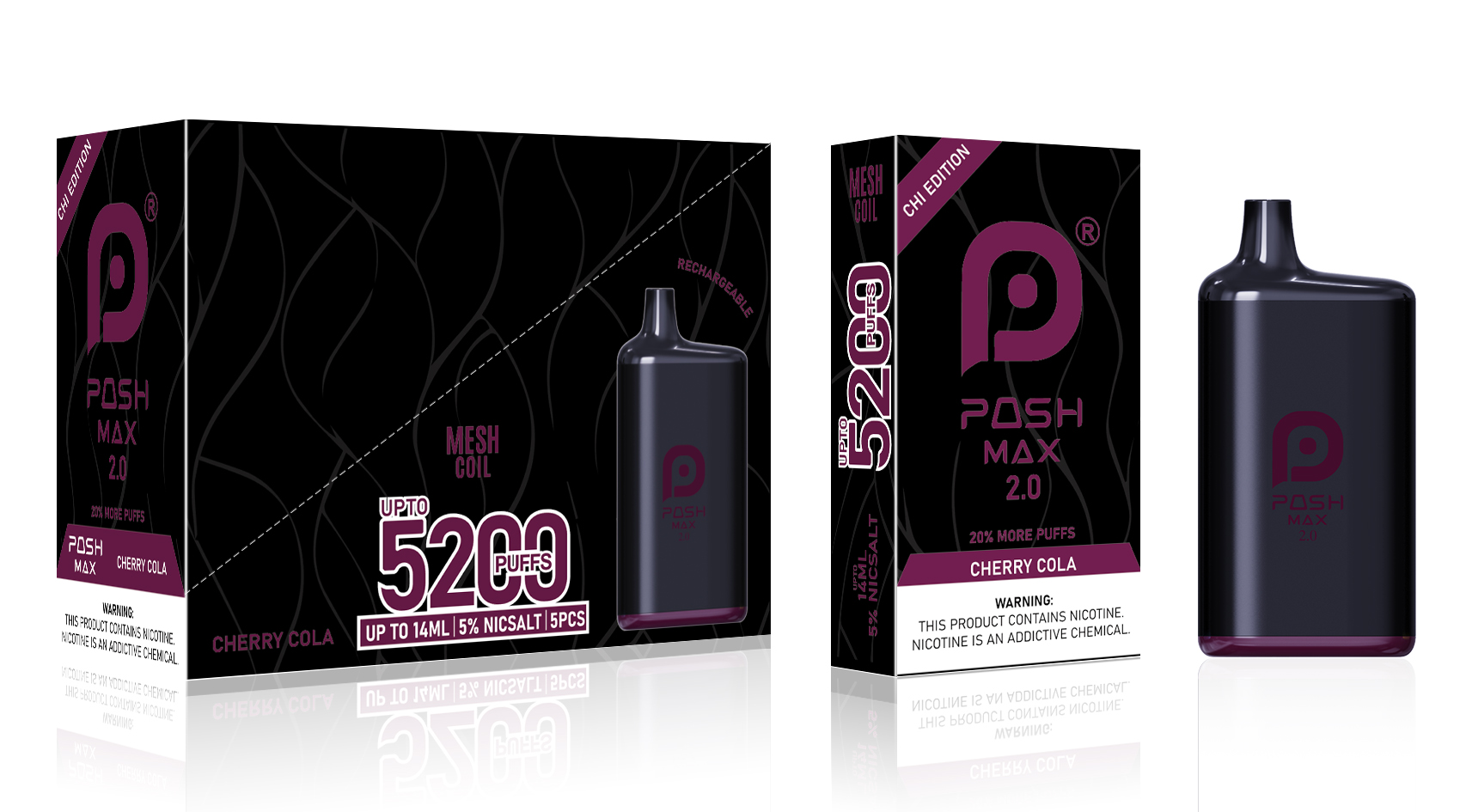 Posh MAX 2.0 CHI Edition Cherry Cola 5x1 – 70ML/Box