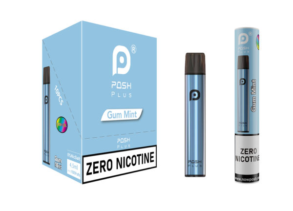 Posh Plus 1500 Zero Nic Gum Mint -Zero Nicotine Disposable Vape