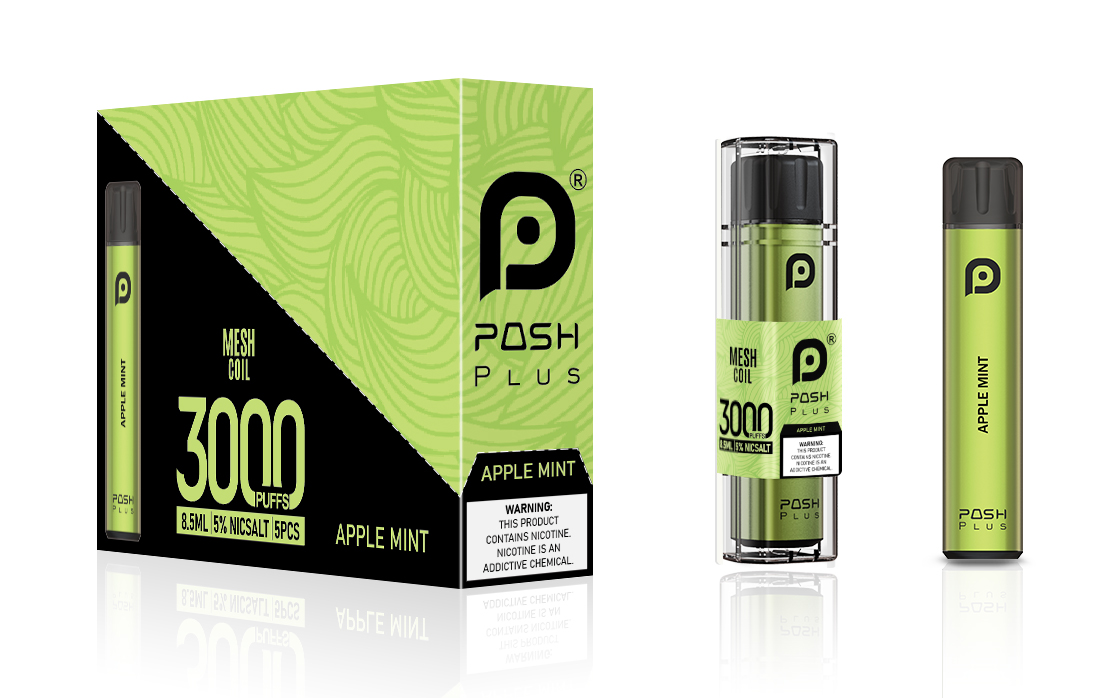 Posh Plus 3000 Apple mint Ice – 5x1 – 42.5ML/Box