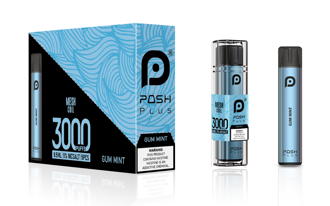 Posh Plus 3000 Gum mint Ice – 5x1 – 42.5ML/Box