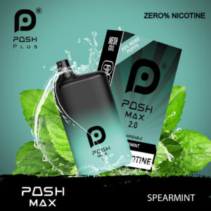 Posh MAX 2.0 Zero Nicotine Spearmint - Rechargeable Disposable Vape