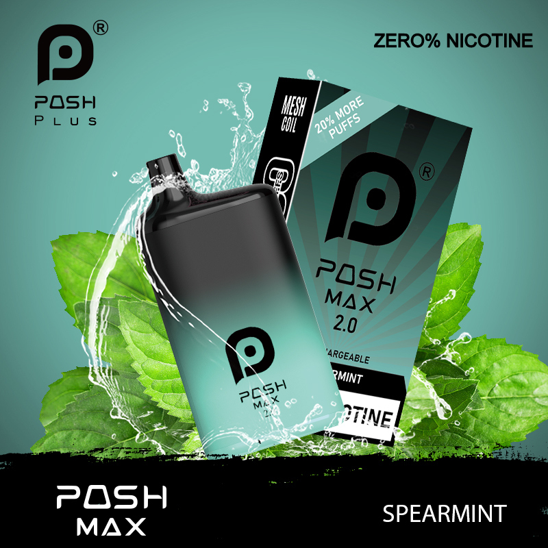 Posh MAX 2.0 Zero Nicotine Spearmint – 5x1 – 70ML/Box