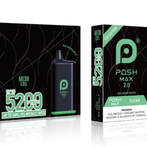 Posh Max 2.0 CHI Edition Clear- Rechargeable Disposable Vape