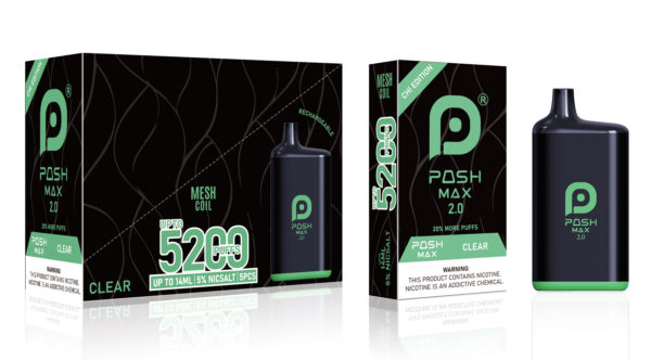 Posh Max 2.0 CHI Edition Clear- Rechargeable Disposable Vape