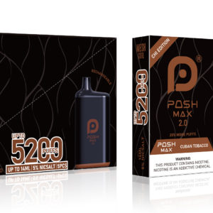 Posh Max 2.0 CHI Edition Cuban Tobacco - Rechargeable Disposable Vape