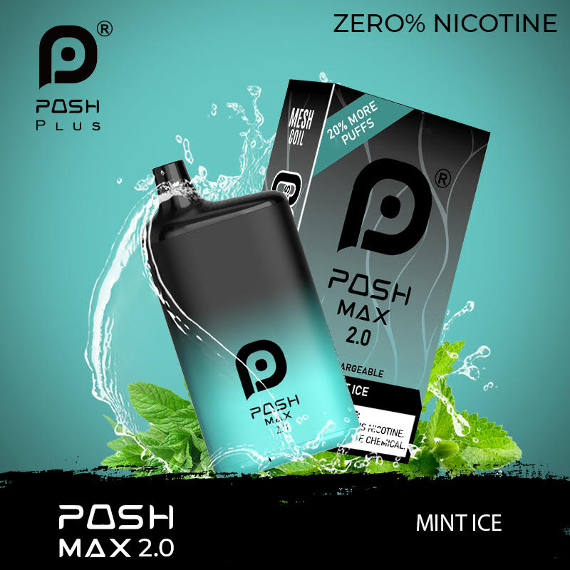 Posh MAX 2.0 Zero Nicotine Mint Ice – 5x1 – 70ML/Box