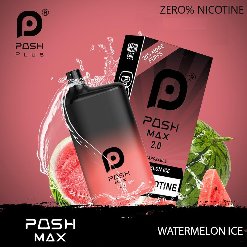 Posh MAX 2.0 Zero Nicotine Watermelon Ice – 5x1 – 70ML/Box